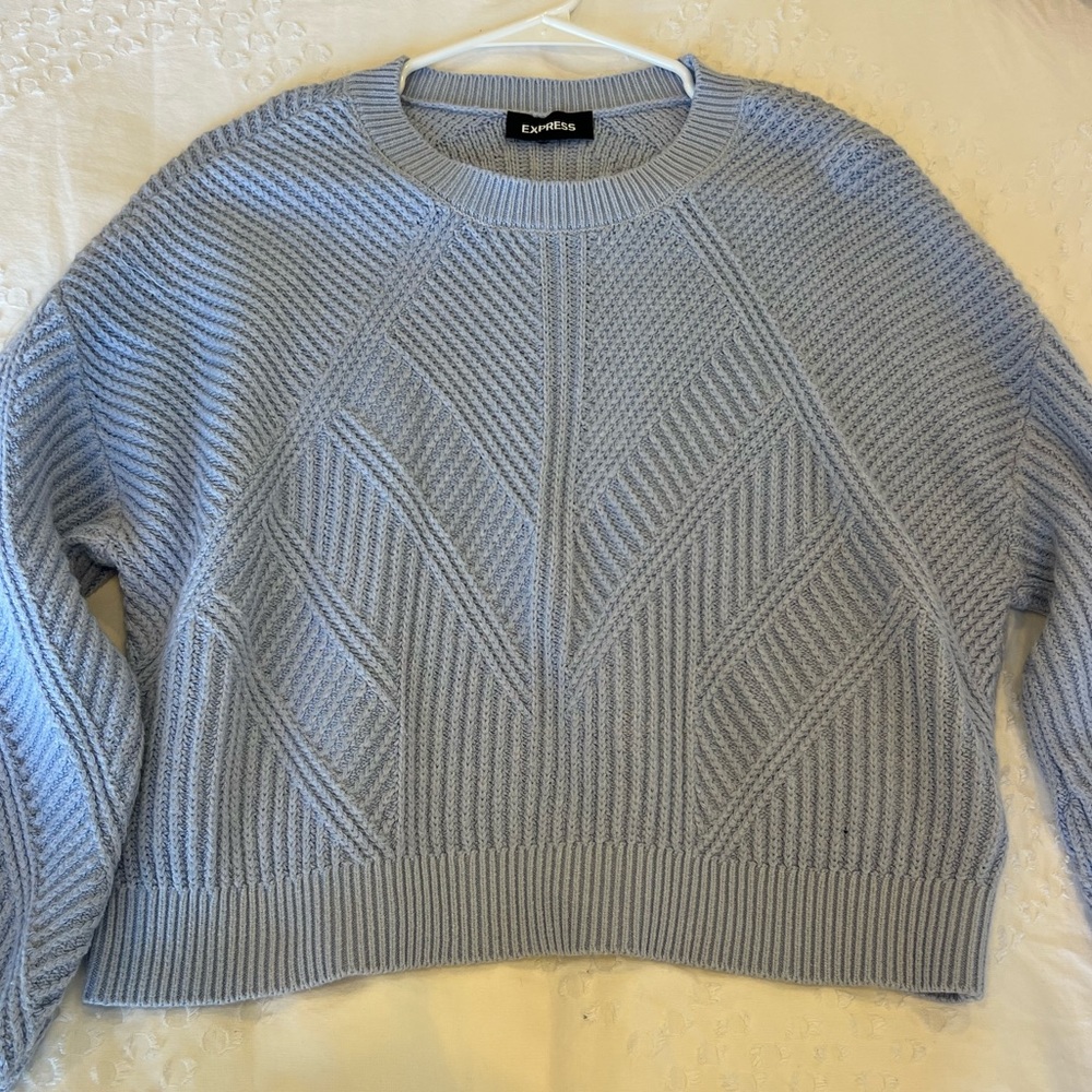 Express Light Blue Classic Sweater
